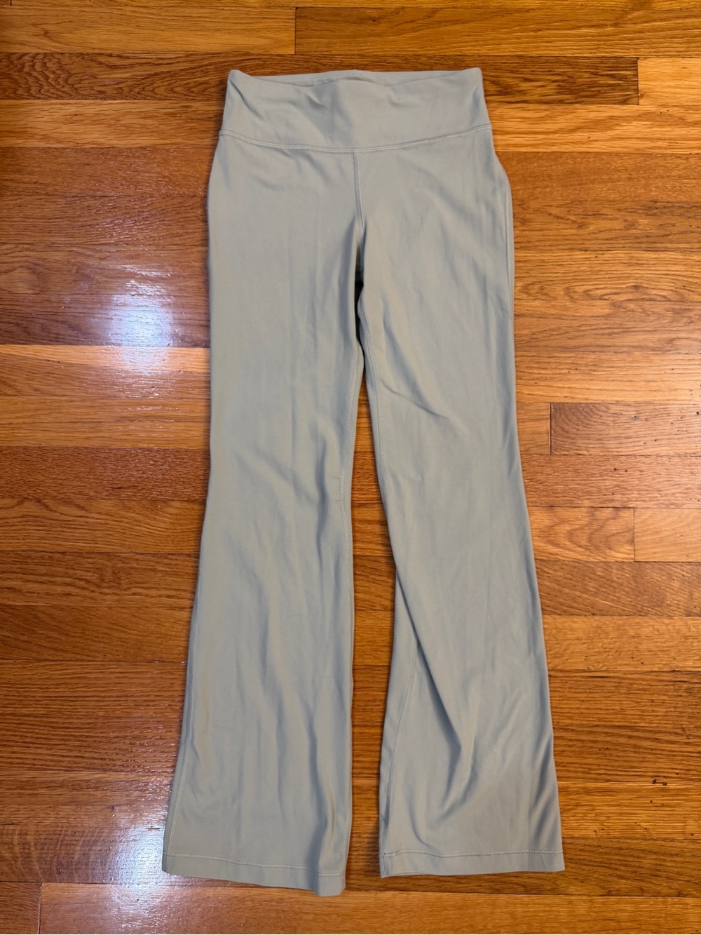 Athleta Girl High Rise Chit Chat Flare Pant Light Green - Size L/12 - 28" inseam